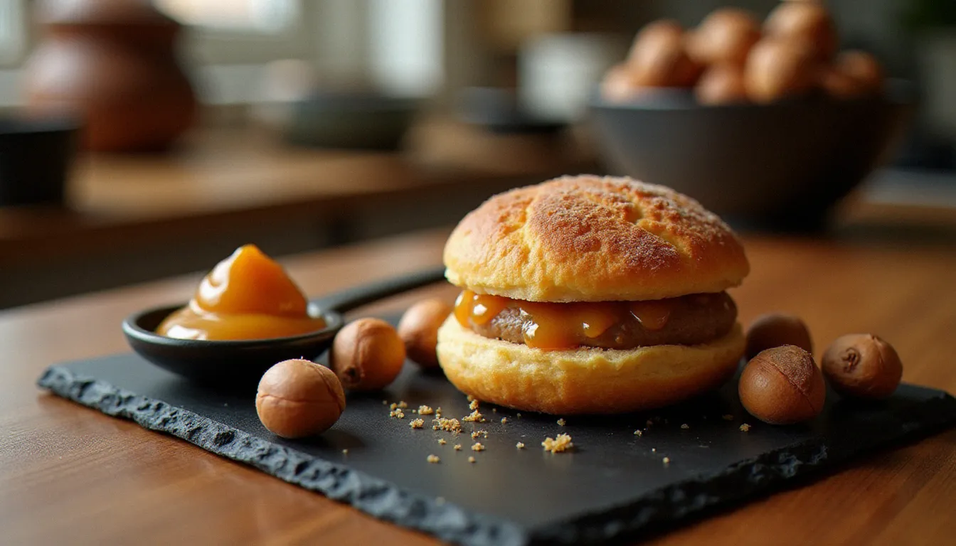 Portion individuelle de Paris-Brest avec noisettes torréfiées et praliné maison, variante moderne de la recette du Paris-Brest