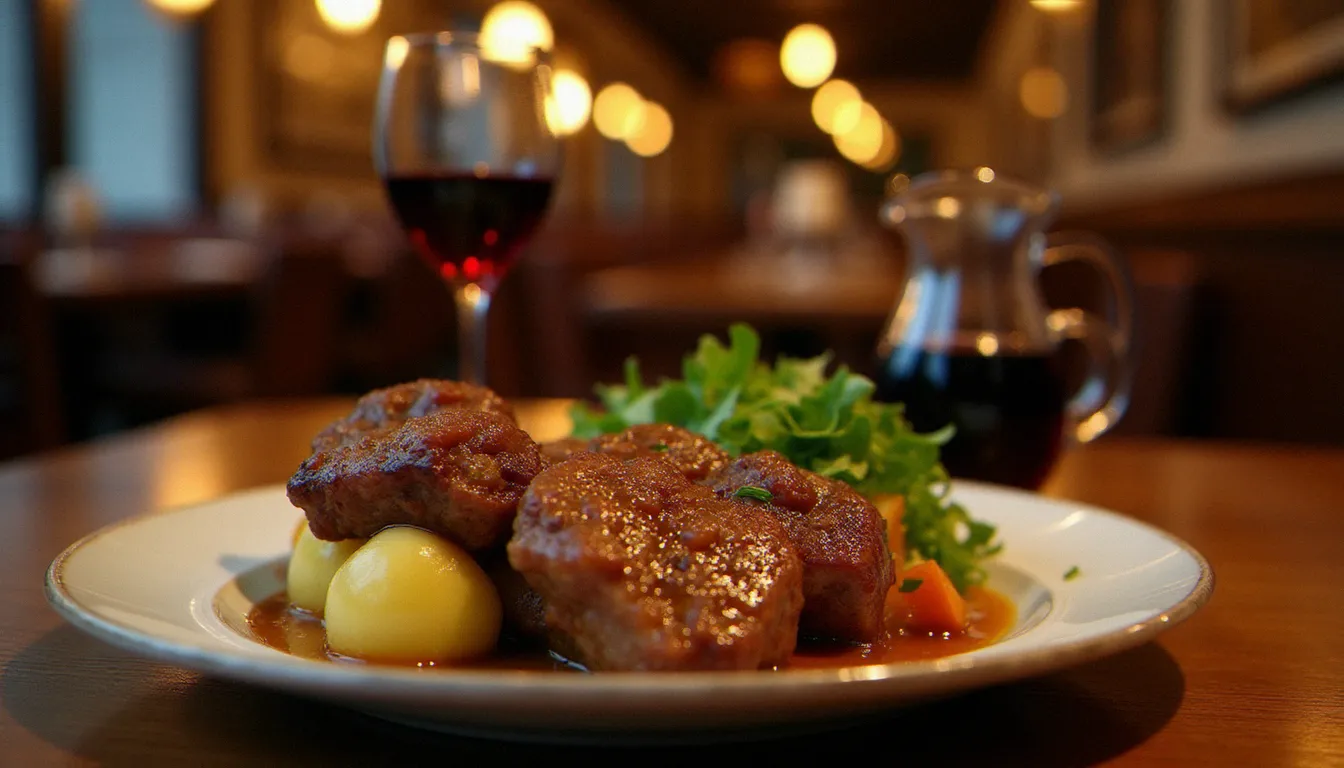 Assiette généreuse de confit de canard servi dans un bistrot parisien, illustration d'un bon restaurant à prix raisonnable à Paris
